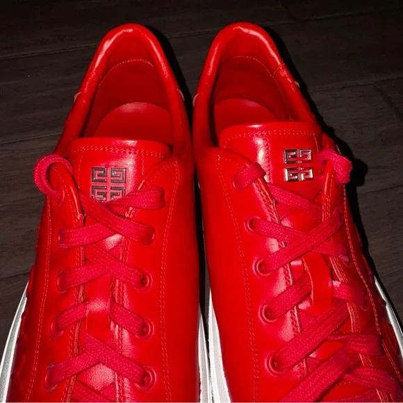 Givenchy Red Sneakers with White Soles